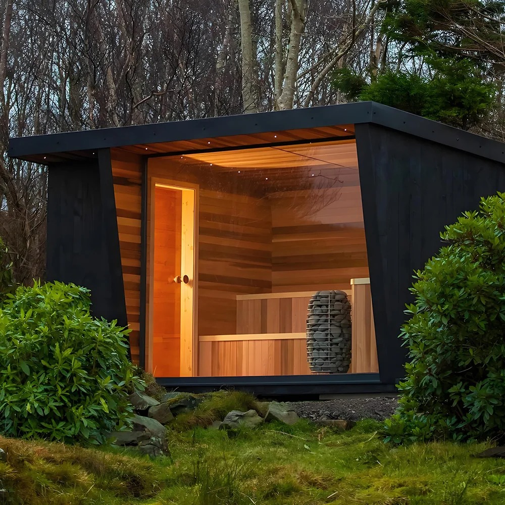 Уличная финская сауна с панорамным стеклом Nordic Spa Panorama
